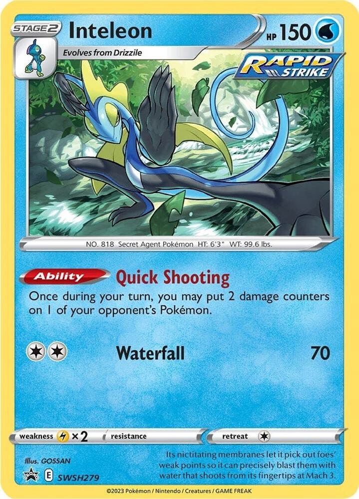 Inteleon - SWSH279 [SWSH: Sword & Shield Promo Cards] SWSH279