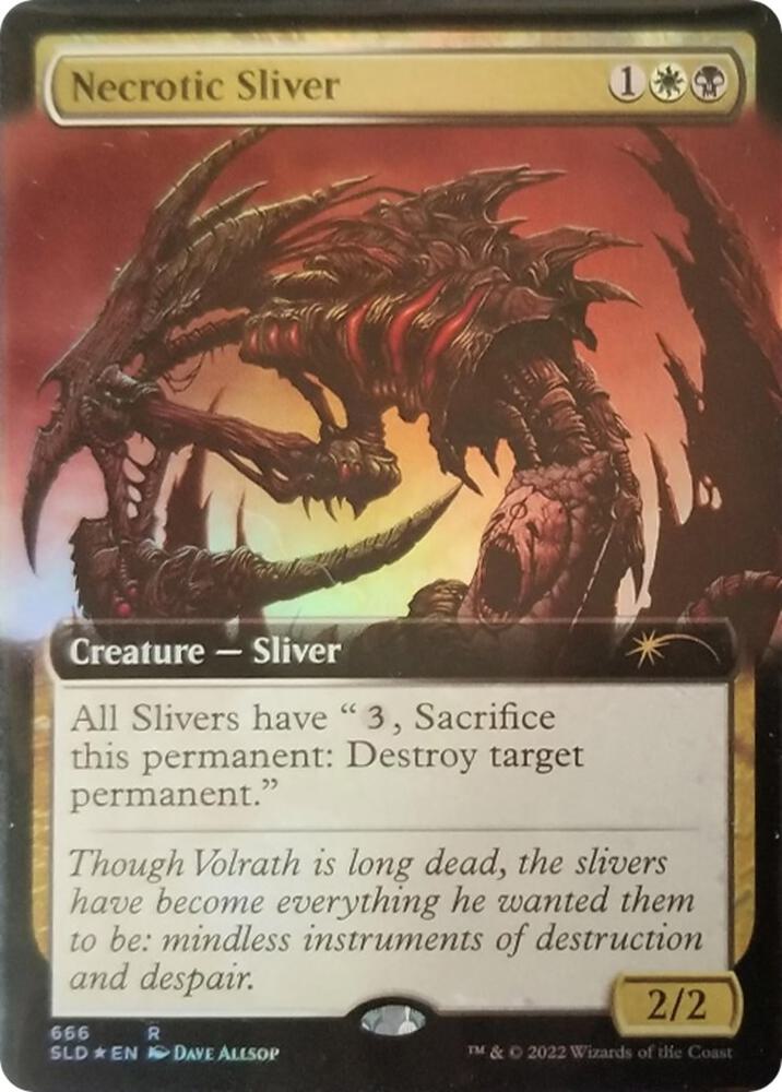 Necrotic Sliver (Extended Art) [Secret Lair Drop Series] 666