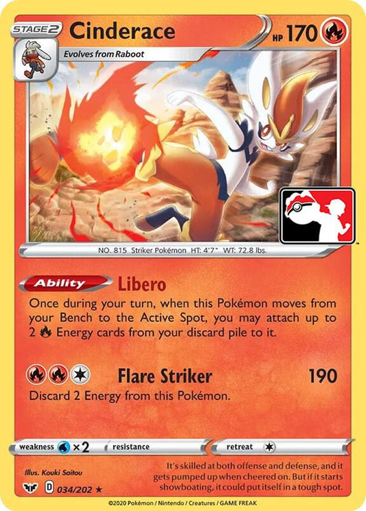 Cinderace [Prize Pack Series Cards] 034/202