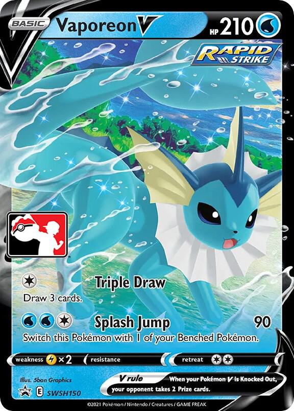 Vaporeon V - SWSH150 [Prize Pack Series Cards] SWSH150