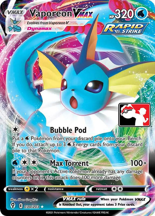 Vaporeon VMAX [Prize Pack Series Cards] 030/203