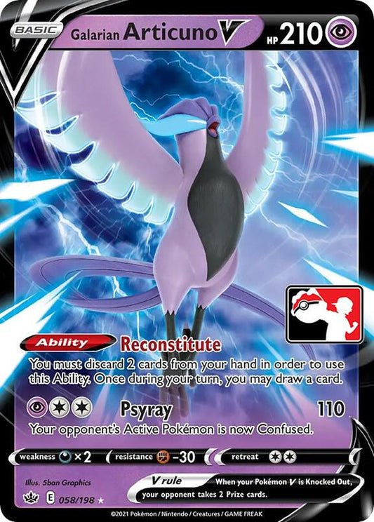 Galarian Articuno V [Prize Pack Series Cards] 058/198