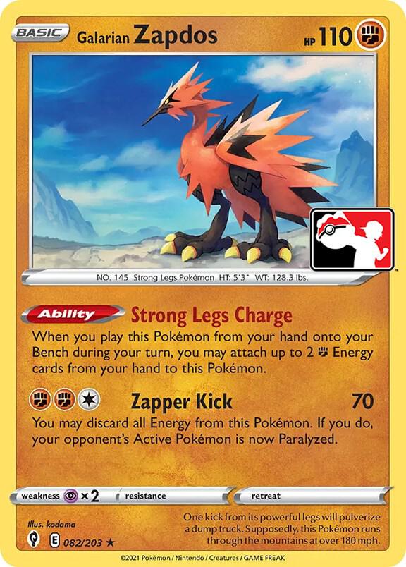 Galarian Zapdos - 082/203 [Prize Pack Series Cards] 082/203