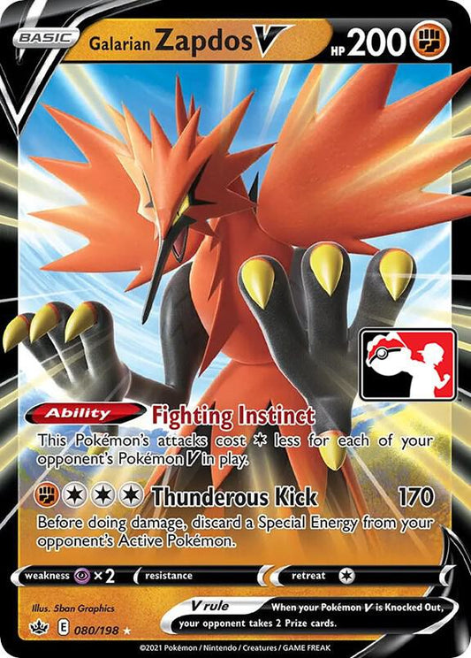 Galarian Zapdos V [Prize Pack Series Cards] 080/198