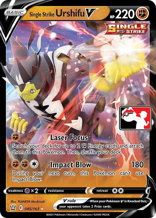Single Strike Urshifu V [Prize Pack Series Cards] 085/163