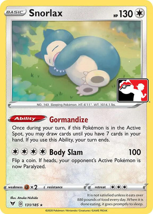 Snorlax - 131/185 [Prize Pack Series Cards] 131/185