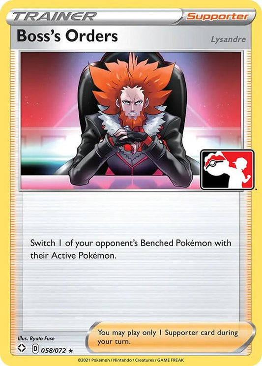 Boss's Orders [Lysandre] - 058/072 [Prize Pack Series Cards] 058/072