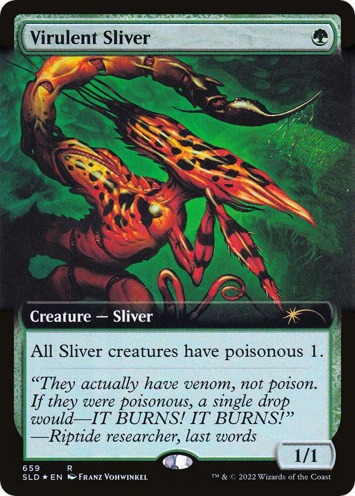 Virulent Sliver (Extended Art) [Secret Lair Drop Series] 659