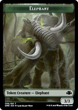 Elephant // Sheep Double-Sided Token [Dominaria Remastered] 9 // 12