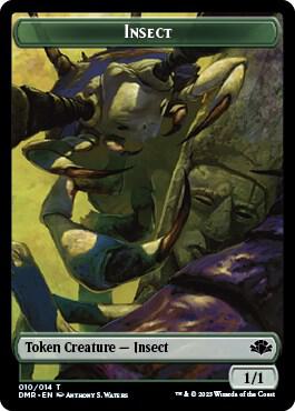 Insect // Saproling Double-Sided Token [Dominaria Remastered] 10 // 11