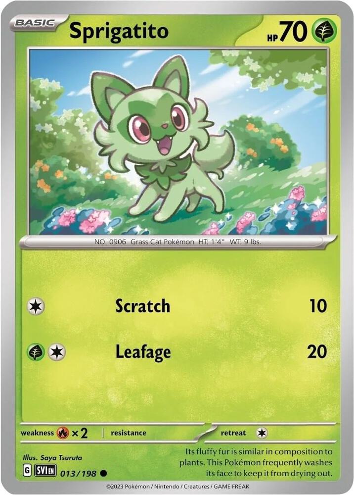 Sprigatito - 013/198 (Mirage Holo) [Miscellaneous Cards & Products] 013/198