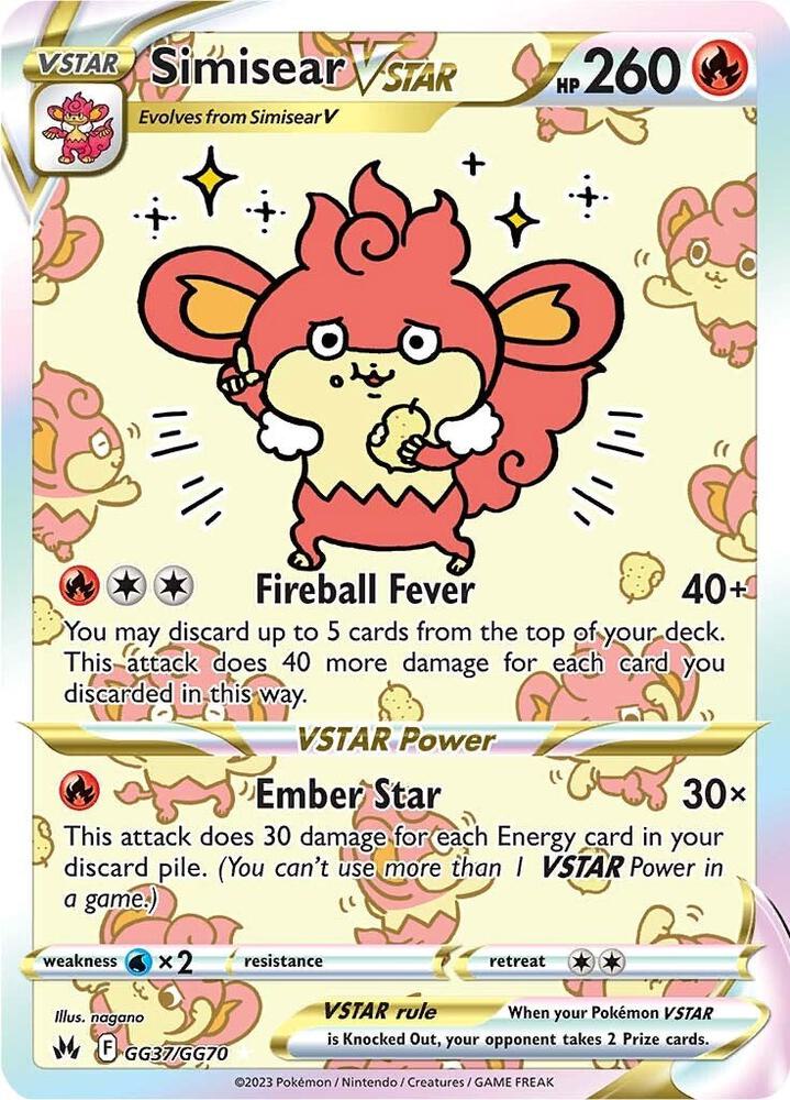 Simisear VSTAR [SWSH: Crown Zenith: Galarian Gallery] GG37/GG70