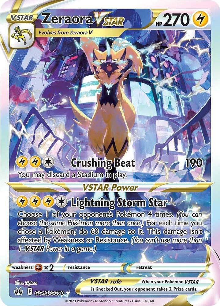 Zeraora VSTAR [SWSH: Crown Zenith: Galarian Gallery] GG43/GG70
