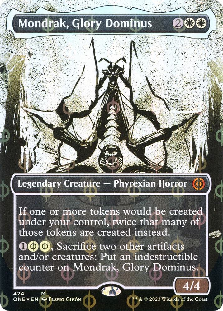 Mondrak, Glory Dominus (Showcase) (Step-and-Compleat Foil) [Phyrexia: All Will Be One] 424