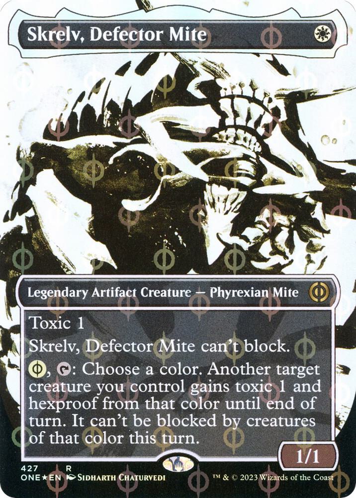 Skrelv, Defector Mite (Showcase) (Step-and-Compleat Foil) [Phyrexia: All Will Be One] 427
