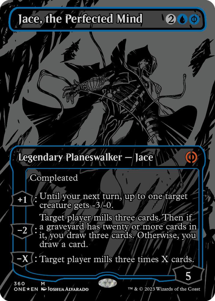 Jace, the Perfected Mind (Oil Slick Raised Foil) [Phyrexia: All Will Be One] 360