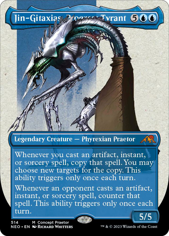 Jin-Gitaxias, Progress Tyrant (Concept Praetor) (Step-And-Compleat Foil) [Phyrexia: All Will Be One] 514