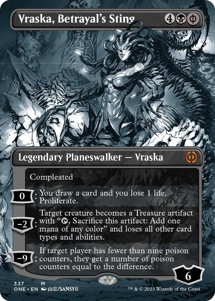 Vraska, Betrayal's Sting (Borderless) [Phyrexia: All Will Be One] 337