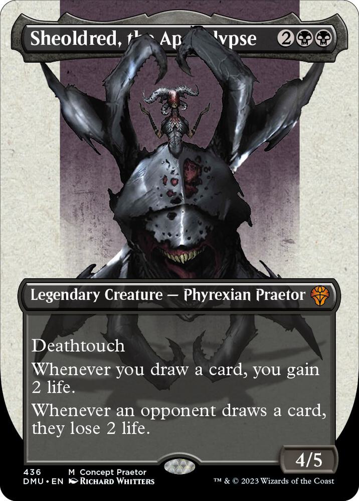 Sheoldred, the Apocalypse (Concept Praetor) (Step-And-Compleat Foil) [Phyrexia: All Will Be One] 436