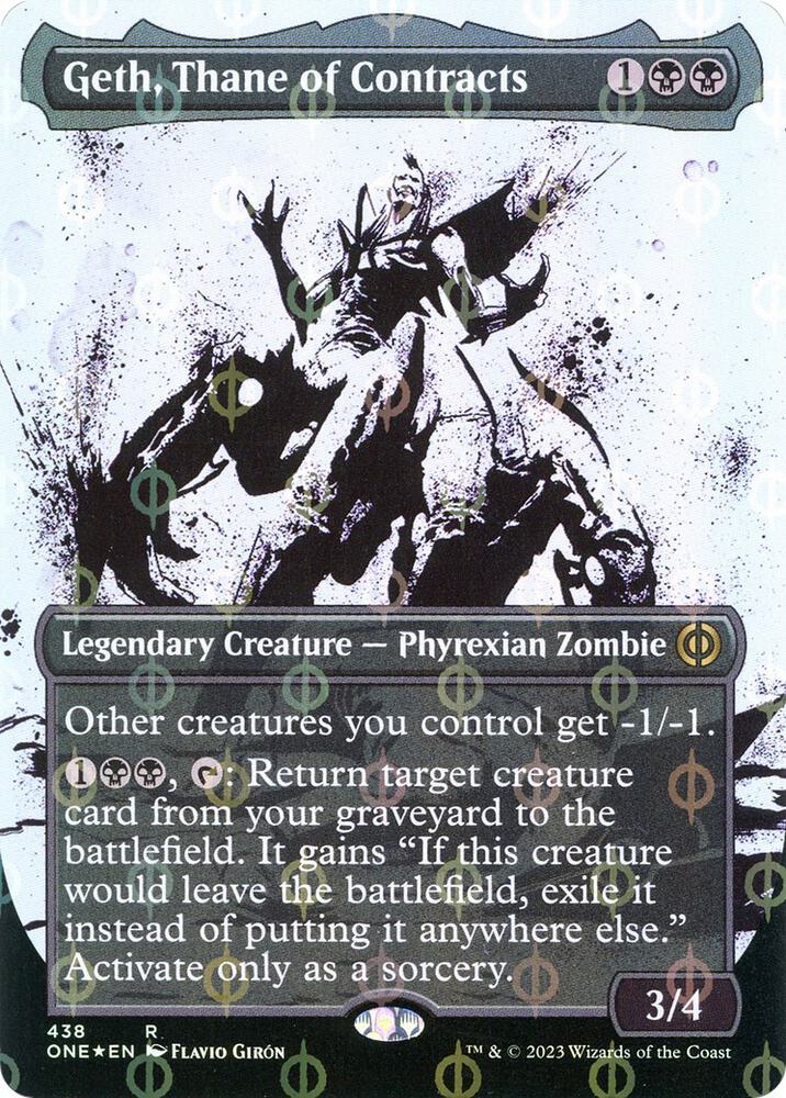 Geth, Thane of Contracts (Showcase) (Step-and-Compleat Foil) [Phyrexia: All Will Be One] 438