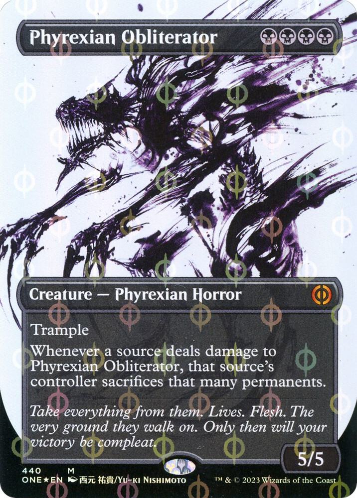 Phyrexian Obliterator (Showcase) (Step-and-Compleat Foil) [Phyrexia: All Will Be One] 440