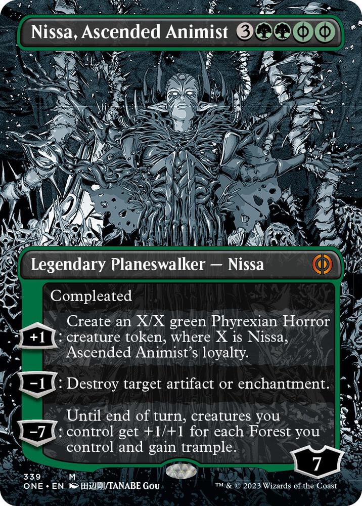 Nissa, Ascended Animist (Borderless) [Phyrexia: All Will Be One] 339
