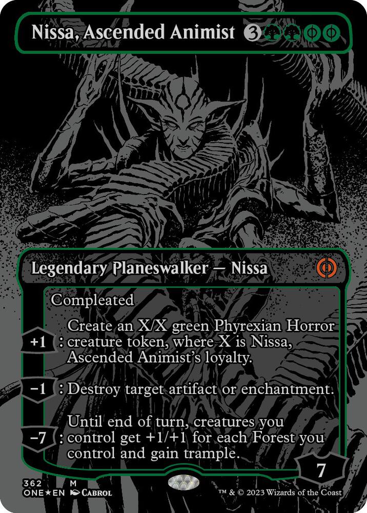 Nissa, Ascended Animist (Oil Slick Raised Foil) [Phyrexia: All Will Be One] 362
