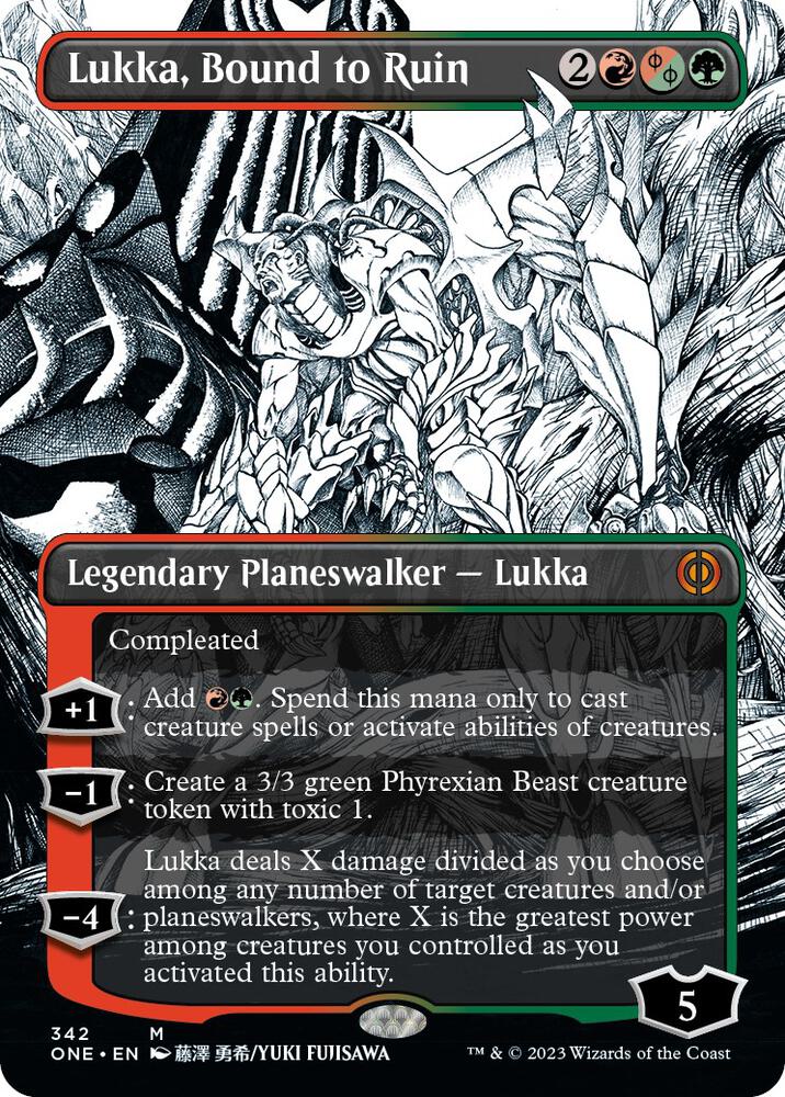Lukka, Bound to Ruin (Borderless) [Phyrexia: All Will Be One] 342