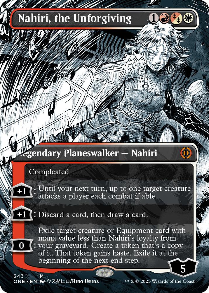 Nahiri, the Unforgiving (Borderless) [Phyrexia: All Will Be One] 343