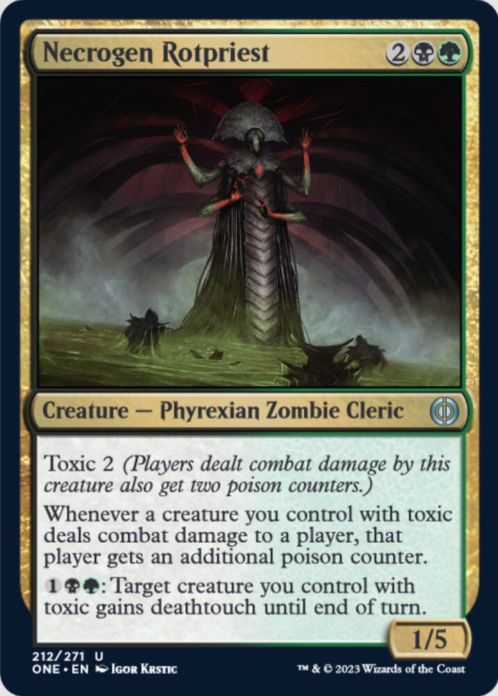 Necrogen Rotpriest [Phyrexia: All Will Be One] 212