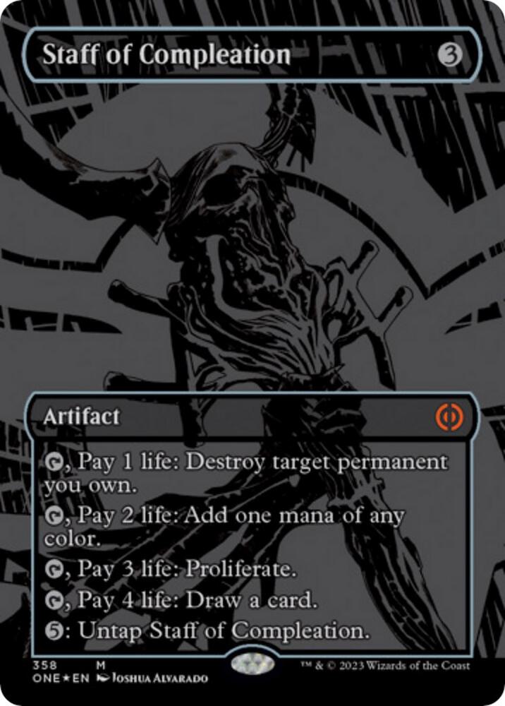 Staff of Compleation (Oil Slick Raised Foil) [Phyrexia: All Will Be One] 358