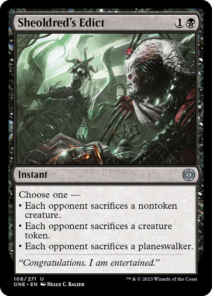 Sheoldred's Edict [Phyrexia: All Will Be One] 108