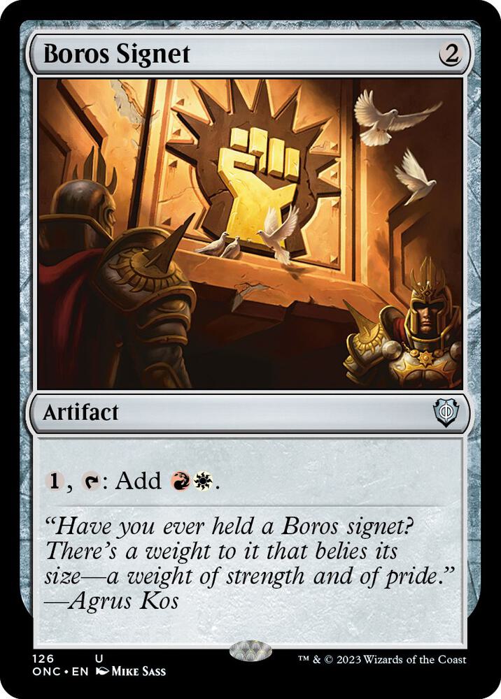 Boros Signet [Commander: Phyrexia: All Will Be One] 126