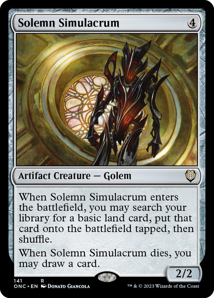 Solemn Simulacrum [Commander: Phyrexia: All Will Be One] 141