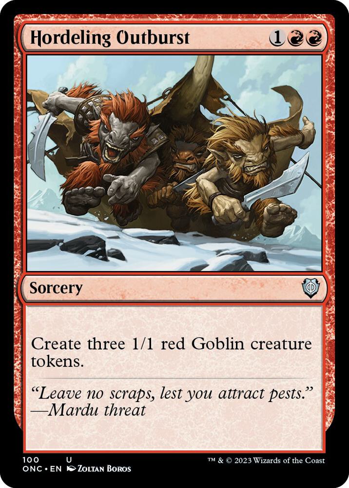 Hordeling Outburst [Commander: Phyrexia: All Will Be One] 100