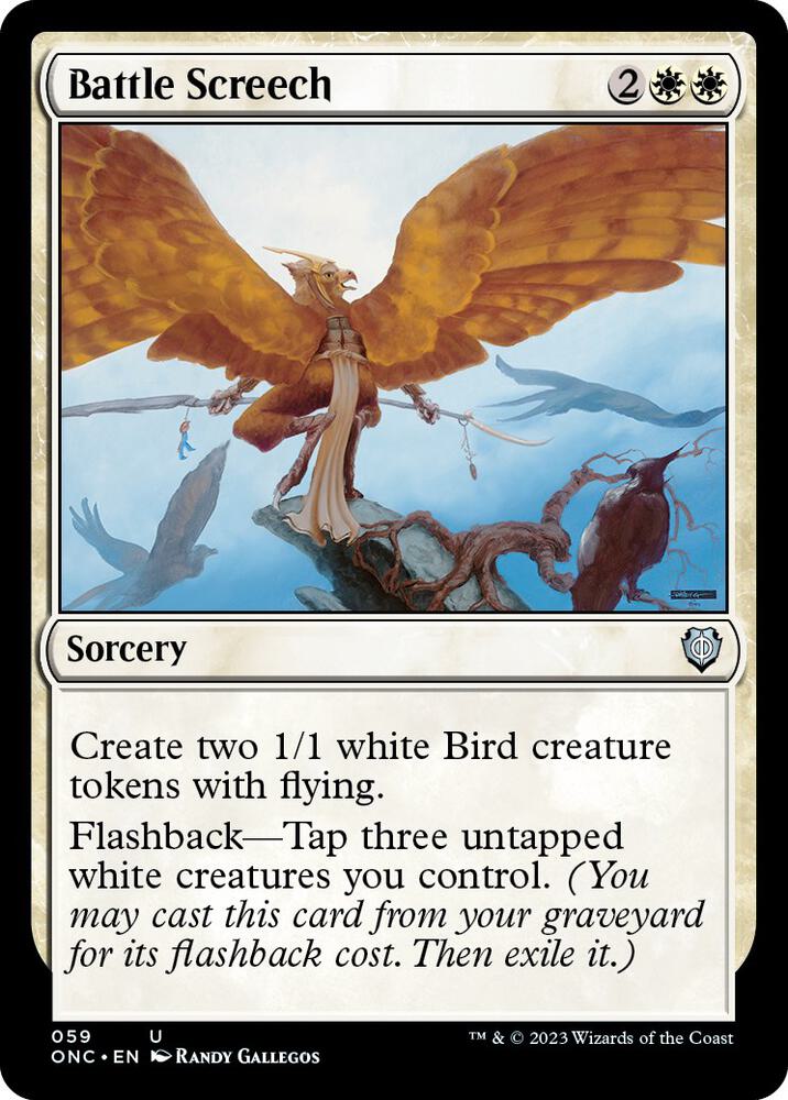 Battle Screech [Commander: Phyrexia: All Will Be One] 59