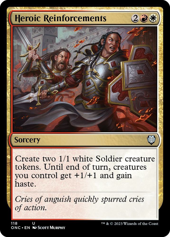 Heroic Reinforcements [Commander: Phyrexia: All Will Be One] 118