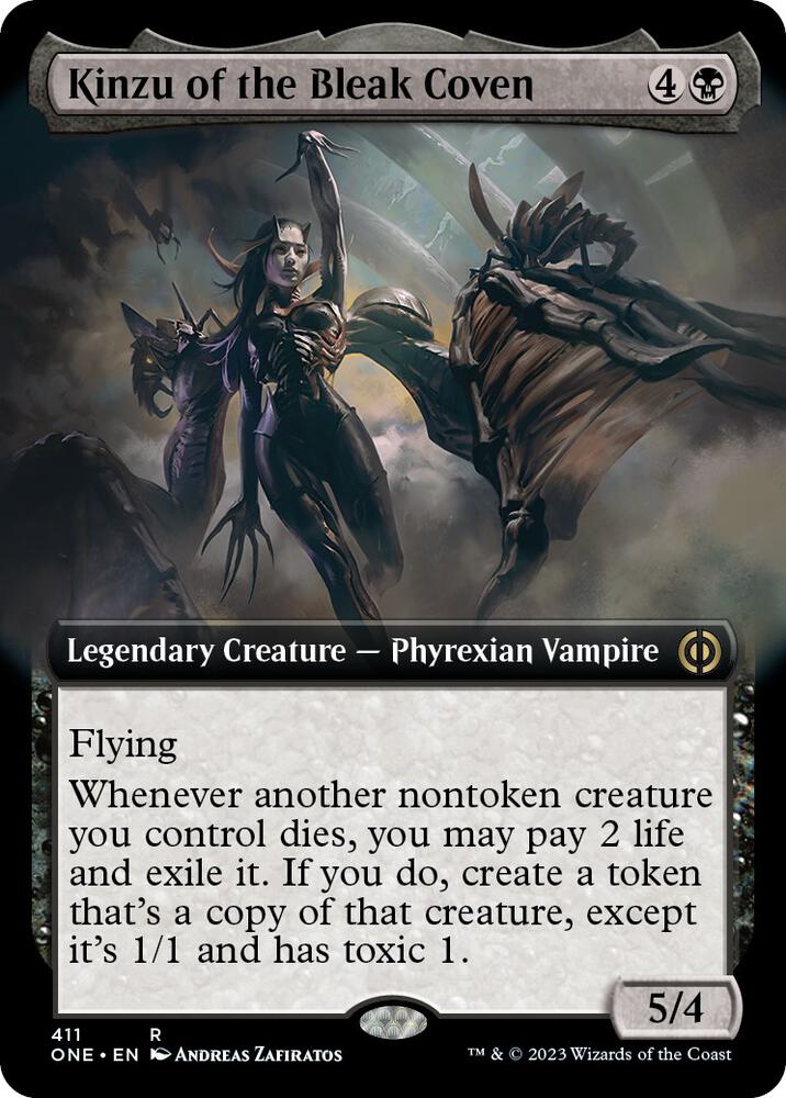 Kinzu of the Bleak Coven (Extended Art) [Phyrexia: All Will Be One] 411