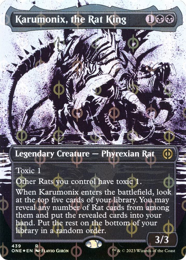 Karumonix, the Rat King (Showcase) (Step-and-Compleat Foil) [Phyrexia: All Will Be One] 439