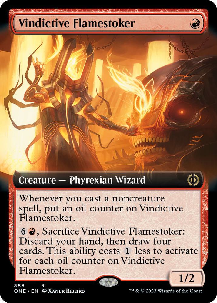 Vindictive Flamestoker (Extended Art) [Phyrexia: All Will Be One] 388