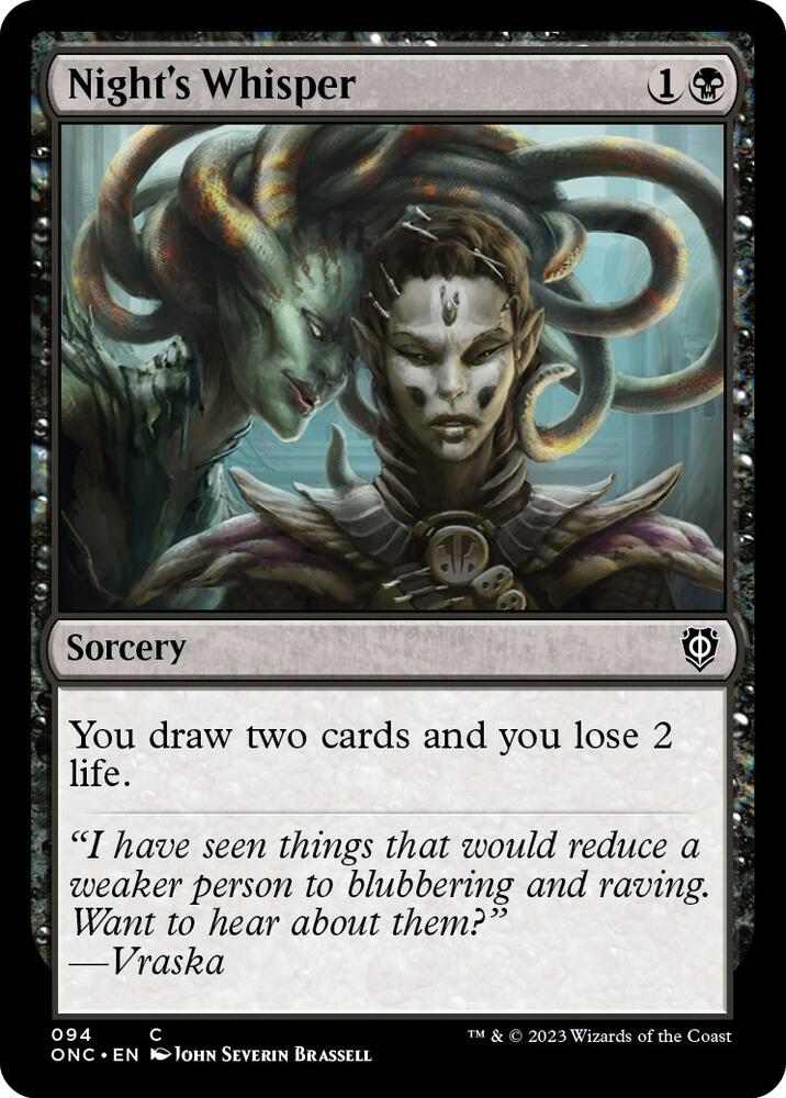 Night's Whisper [Commander: Phyrexia: All Will Be One] 94