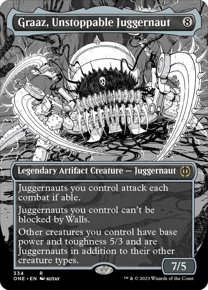 Graaz, Unstoppable Juggernaut (Borderless) [Phyrexia: All Will Be One] 334