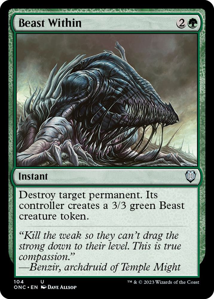 Beast Within [Commander: Phyrexia: All Will Be One] 104