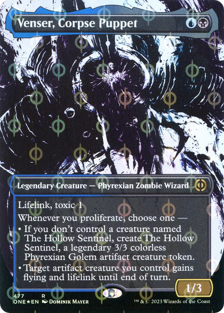 Venser, Corpse Puppet (Showcase) (Step-and-Compleat Foil) [Phyrexia: All Will Be One] 477