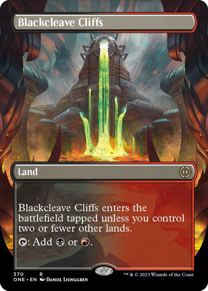 Blackcleave Cliffs (Borderless) [Phyrexia: All Will Be One] 370