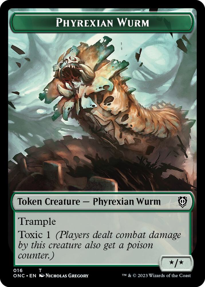 Phyrexian Wurm // Phyrexian Horror Double-Sided Token [Commander: Phyrexia: All Will Be One] 16 // 20