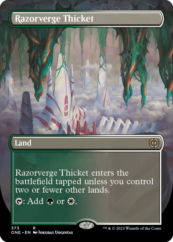 Razorverge Thicket (Borderless) [Phyrexia: All Will Be One] 373