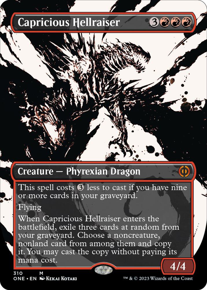 Capricious Hellraiser (Showcase) [Phyrexia: All Will Be One] 310