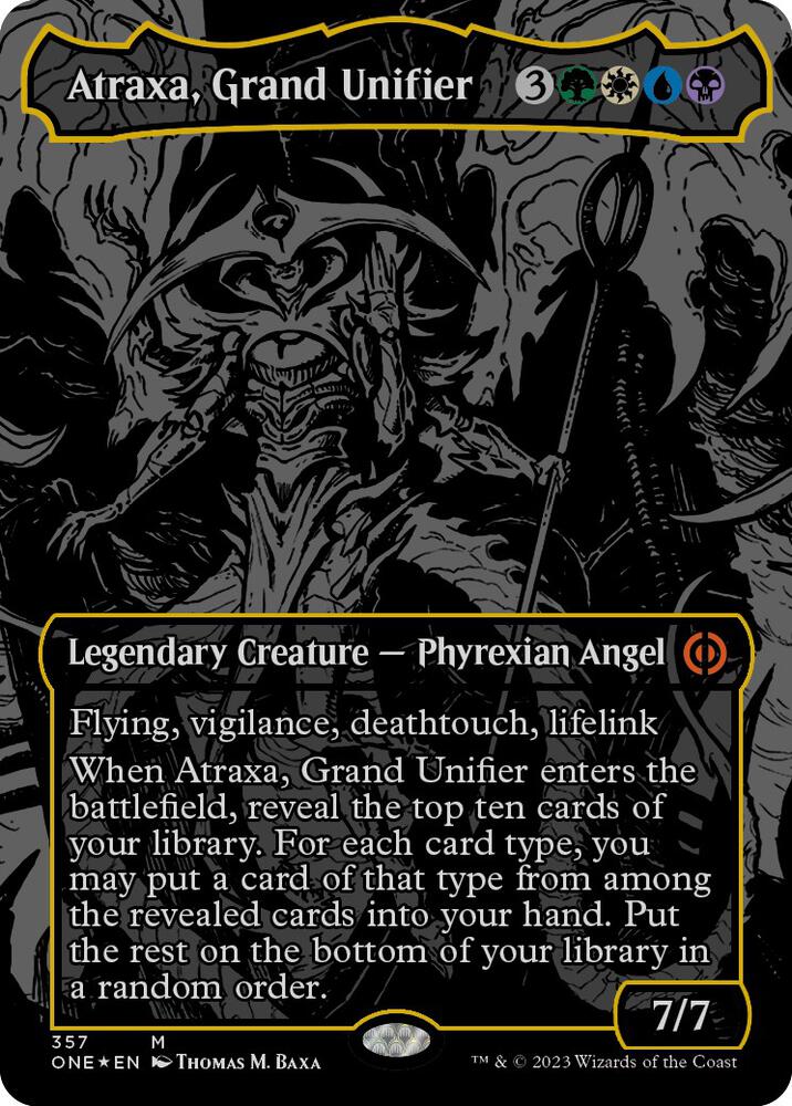 Atraxa, Grand Unifier (Oil Slick Raised Foil) [Phyrexia: All Will Be One] 357