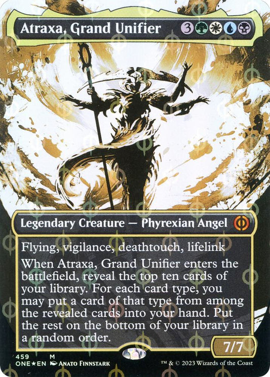 Atraxa, Grand Unifier (Showcase) (Step-and-Compleat Foil) [Phyrexia: All Will Be One] 459